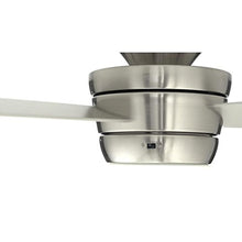Load image into Gallery viewer, Harbor Breeze Mazon 44-in Brushed Nickel Flush Mount Indoor Ceiling Fan with Light Kit and Remote (3-Blade)
