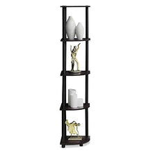 Load image into Gallery viewer, Furinno Turn-N-Tube 5 Tier Corner Display Rack Dark Walnut
