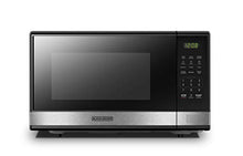 Load image into Gallery viewer, BLACK+DECKER EM031MB11 Digital Microwave Oven with Turntable Push-Button Door, Child Safety Lock, 1000W, 1.1cu.ft, Black &amp; Stainless Steel, 1.1 Cu.ft
