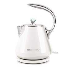 Load image into Gallery viewer, Elite Gourmet EKT-1203W Double Wall Insulated Cool Touch Electric Water Tea Kettle BPA Free Stainless Steel Interior and Auto Shut-Off, 1.2L, White Ivory
