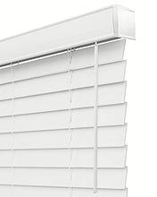 Load image into Gallery viewer, CHICOLOGY Faux Wood Blinds , Window Blinds , Wood Blinds , Window Shades , Window Treatments , Blinds &amp; Shades , Window Shades For Home , Wooden Blinds , Basic White , 35&quot;W X 60&quot;H
