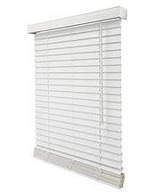 Load image into Gallery viewer, CHICOLOGY Faux Wood Blinds , Window Blinds , Wood Blinds , Window Shades , Window Treatments , Blinds &amp; Shades , Window Shades For Home , Wooden Blinds , Basic White , 35&quot;W X 60&quot;H
