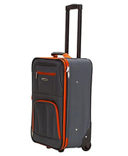 Load image into Gallery viewer, Rockland Journey Softside Upright Luggage Set, Charcoal, 4-Piece (14/19/24/28)
