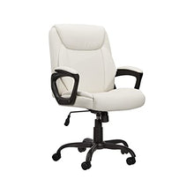 Load image into Gallery viewer, Amazon Basics Classic Puresoft Padded Mid-Back Office Computer Desk Chair with Armrest - Cream
