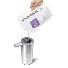 Load image into Gallery viewer, simplehuman 9 oz. Touch-Free Rechargeable Sensor Liquid Soap Pump Dispenser, Brushed Stainless Steel
