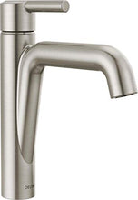 Load image into Gallery viewer, Delta Faucet Nicoli Single Hole Bathroom Faucet Brushed Nickel, Single Handle Bathroom Faucet, Drain Assembly, Stainless 15849LF-SS
