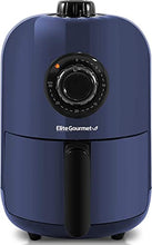 Load image into Gallery viewer, Elite Gourmet EAF1121BG Personal 1.1 Qt. Compact Space Saving Electric Hot Air Fryer Oil-Less Healthy Cooker, Timer &amp; Temperature Controls, 1000W,Blue Gray
