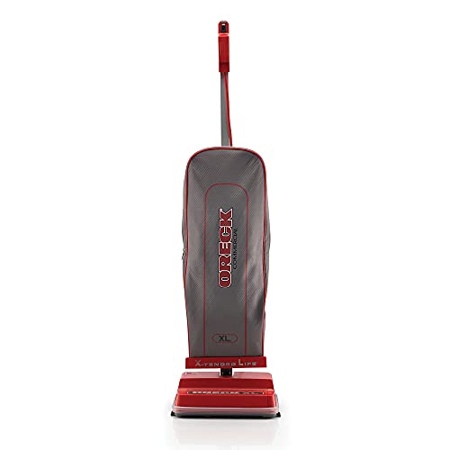 Oreck Commercial Upright Vacuum Cleaner, Bagged Professional Pro Grade Lightweight, 9 Pounds 40-Foot Long Cord, U2000R-1, Gray/Red