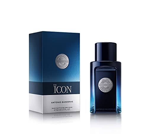 Antonio Banderas Perfumes -The Icon - Eau de Toilette Spray for Men, Amber Woody, Sandalwood Fragrance - 1.7 Fl Oz