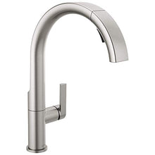 Load image into Gallery viewer, Delta Faucet Keele Brushed Nickel Kitchen Faucet, Kitchen Faucets with Pull Down Sprayer, Kitchen Sink Faucet, Faucet for Kitchen Sink, Magnetic Docking Spray Head, Spotshield Stainless 19824LF-SP

