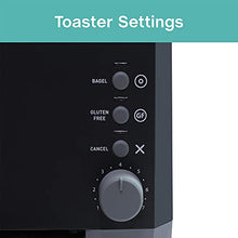 Load image into Gallery viewer, West Bend 77224 Toaster 2 Slice QuikServe Wide Slot Slide Through with Bagel and Gluten-Free Settings and Cool Touch Exterior Includes Removable Serving Tray, Black
