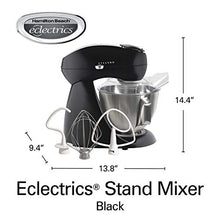 Load image into Gallery viewer, Hamilton Beach All-Metal 12-Speed Electric Stand Mixer, Tilt-Head, 4.5 Quarts, Pouring Shield, Licorice (63227)
