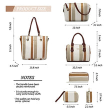 Load image into Gallery viewer, 2E-youth Designer Purses And Handbags For Women Satchel Shoulder Bag Tote Bag For Work Clutch Purses (2F-stripe-khaki)
