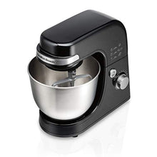 Load image into Gallery viewer, Hamilton Beach Electric Stand Mixer, 4 Quarts, Dough Hook, Flat Beater Attachments, Splash Guard 7 Speeds with Whisk, Black
