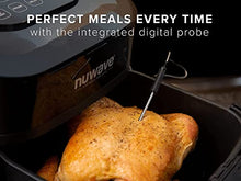 Load image into Gallery viewer, Nuwave Brio 6-Quart Healthy Digital Smart Air Fryer with Probe One-Touch Digital Controls, Advanced Cooking Functions, Removable Divider Insert &amp; Grill Pan (NEW ACCESSORY),Black
