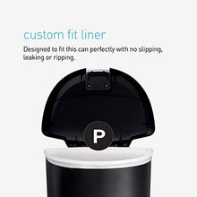 Load image into Gallery viewer, simplehuman 50 Liter / 13 Gallon Semi-Round Kitchen Step Trash Can with Secure Slide Lock, Black Plastic
