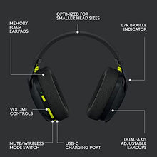 Load image into Gallery viewer, Logitech G435 LIGHTSPEED Wireless Bluetooth Gaming Headset - Lightweight, built-in mics, 18h battery, compatible with Dolby Atmos, PC, PS4, PS5, Nintendo Switch, Mobile - Black
