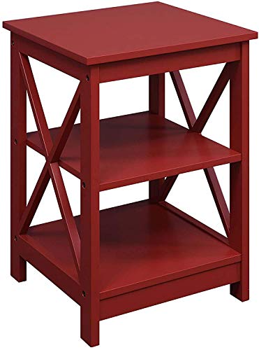 Convenience Concepts Oxford End Table, Cranberry Red