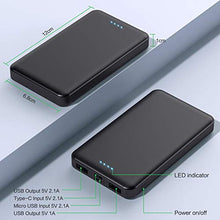 Load image into Gallery viewer, Portable Charger Power Bank 10000mAh【2 Pack】Ultra Slim Portable Phone Charger with USB C Input &amp; 2 Output Backup Charging External Battery Pack Compatible with iPhone 15/14/13/12/11,Android Phone etc
