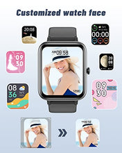 Load image into Gallery viewer, GRV Smart Watch for iOS and Android Phones (Answer/Make Calls), Watches for Men Women IP68 Waterproof Smartwatch Fitness Tracker Watch with Heart Rate/Sleep Monitor Steps Calories Counter (Black)

