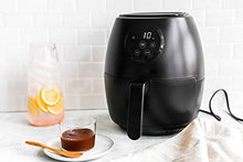 Load image into Gallery viewer, CHEFMAN Small Air Fryer Healthy Cooking, 3.6 Qt, User Friendly, Nonstick, Digital Touch Screen, Dishwasher Safe Basket, w/ 60 Minute Timer &amp; Auto Shutoff, Matte Black, Cookbook Included

