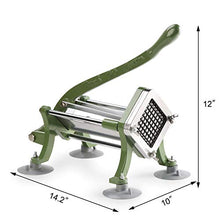 Load image into Gallery viewer, New Star Foodservice 42306 Commercial Grade French Fry Cutter with Suction Feet, 3/8&quot;, Green
