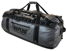 Load image into Gallery viewer, Unplug Ultimate Adventure Bag -1680D Heavy Duty Waterproof Duffel Bag for Boating, Motorcycling, Hunting, Camping, Kayaks or Jet Ski. Gets Gear Through Any Conditions (65L, Storm Grey)
