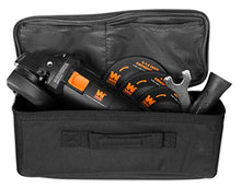 Load image into Gallery viewer, WEN 94475 7.5-Amp 4-1/2-Inch Angle Grinder with Reversible Handle, Three Grinding Discs, and Carrying Case, Black,orange
