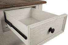 Load image into Gallery viewer, Signature Design by Ashley Bolanburg Farmhouse Square Two Tone End Table, Antique White
