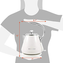 Load image into Gallery viewer, Elite Gourmet EKT-1203W Double Wall Insulated Cool Touch Electric Water Tea Kettle BPA Free Stainless Steel Interior and Auto Shut-Off, 1.2L, White Ivory
