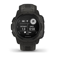 Load image into Gallery viewer, Garmin 010-02064-00 Instinct, Rugged Outdoor Watch with GPS, Features Glonass and Galileo, Heart Rate Monitoring and 3-Axis Compass, Graphite
