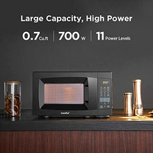 Load image into Gallery viewer, COMFEE&#39; EM720CPL-PMB Countertop Microwave Oven with Sound On/Off, ECO Mode and Easy One-Touch Buttons, 0.7cu.ft, 700W, Black
