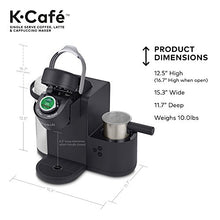Load image into Gallery viewer, Keurig K-Cafe Single-Serve K-Cup Coffee Maker, Latte Maker and Cappuccino Maker, Comes with Dishwasher Safe Milk Frother, Coffee Shot Capability, Compatible With all Keurig K-Cup Pods, Dark Charcoal
