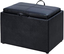 Load image into Gallery viewer, Convenience Concepts Designs4Comfort Accent Storage Ottoman, Black
