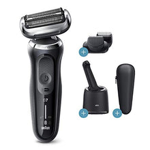 Load image into Gallery viewer, Braun Electric Razor for Men Flex Head Foil Shaver with Beard Trimmer, Rechargeable, Wet &amp; Dry, 4-in-1 SmartCare Center and Travel Case, Black, 6 Piece Set
