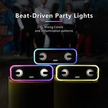 Load image into Gallery viewer, Bluetooth Speaker, DOSS SoundBox Pro+ Wireless Pairing Speaker with 24W Stereo Sound, Punchy Bass, IPX6 Waterproof, 15Hrs Playtime, Multi-Colors Lights, for Home,Outdoor-Black
