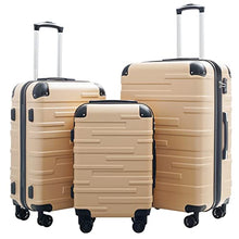 Load image into Gallery viewer, Coolife Luggage Expandable(only 28&quot;) Suitcase 3 Piece Set with TSA Lock Spinner 20in24in28in (champagne)
