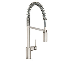 Load image into Gallery viewer, Moen 5923SRS Align One-Handle Pre-Rinse Spring Pulldown Kitchen Faucet, Spot Resist Stainless
