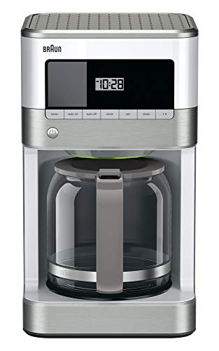 Braun KF6050WH BrewSense Drip Coffee Maker, White