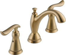 Load image into Gallery viewer, Delta Faucet Linden Widespread Bathroom Faucet 3 Hole, Gold Bathroom Faucet, Diamond Seal Technology, Metal Drain Assembly, Champagne Bronze 3594-CZMPU-DST
