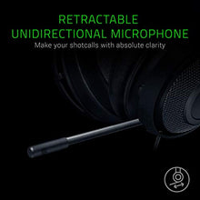 Load image into Gallery viewer, Razer Kraken Gaming Headset: Lightweight Aluminum Frame - Retractable Noise Isolating Microphone - for PC, PS4, PS5, Switch, Xbox One, Xbox Series X &amp; S, Mobile - 3.5 mm Headphone Jack - Black/Blue
