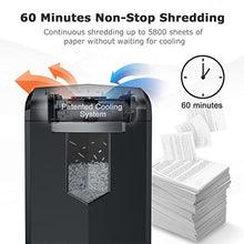 Load image into Gallery viewer, Bonsaii Paper Shredder, 18-Sheet 60-Minutes Paper Shredder for Office Heavy Duty Cross-Cut Shredder with 6 Gallon Pullout Basket &amp; 4 Casters (C149-C)
