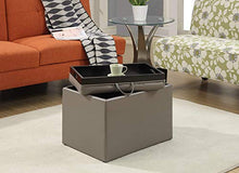 Load image into Gallery viewer, Convenience Concepts Designs4Comfort Accent Storage Ottoman, Gray
