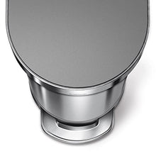 Load image into Gallery viewer, simplehuman 45 Liter / 12 Gallon Slim Hands-Free Kitchen Step Trash Can, Brushed with Plastic Lid
