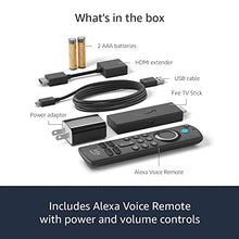 Load image into Gallery viewer, Amazon Fire TV Stick, HD, sharp picture quality, fast streaming, free &amp; live TV, Alexa Voice Remote with TV controls
