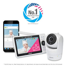 Load image into Gallery viewer, VTech Upgraded Smart WiFi Baby Monitor VM901, 5-inch 720p Display, 1080p Camera, HD NightVision, Fully Remote Pan Tilt Zoom, 2-Way Talk, Free Smart Phone App, Works with iOS, Android

