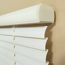 Load image into Gallery viewer, Vinyl Mini Blinds 1-inch Cordless Room Darkening Blind for Windows - Starting at $9.97 - (Over 1,400 Add&#39;l Custom Sizes) Vinyl Blinds, Mini Blinds, Window Blinds Cordless, White - 26&quot; W x 60&quot; H
