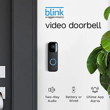 Load image into Gallery viewer, Blink Video Doorbell | Two-way audio, HD video, motion and chime app alerts and Alexa enabled — wired or wire-free (Black)
