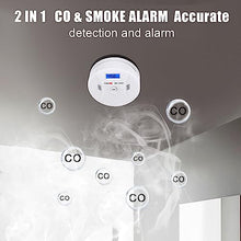 Load image into Gallery viewer, 3-Pack Carbon Monoxide Detectors，Smoke Detector，2 in 1 CO &amp; Smoke Alarm，Smoke Combination CO Alarm,Fire CO for Alarm for Home and Kitchen,LED Screen, CO Carbon Monoxide &amp; Smoke Alarm,3-Pack
