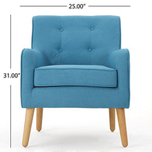 Load image into Gallery viewer, Christopher Knight Home Felicity Mid-Century Fabric Arm Chair, Teal
